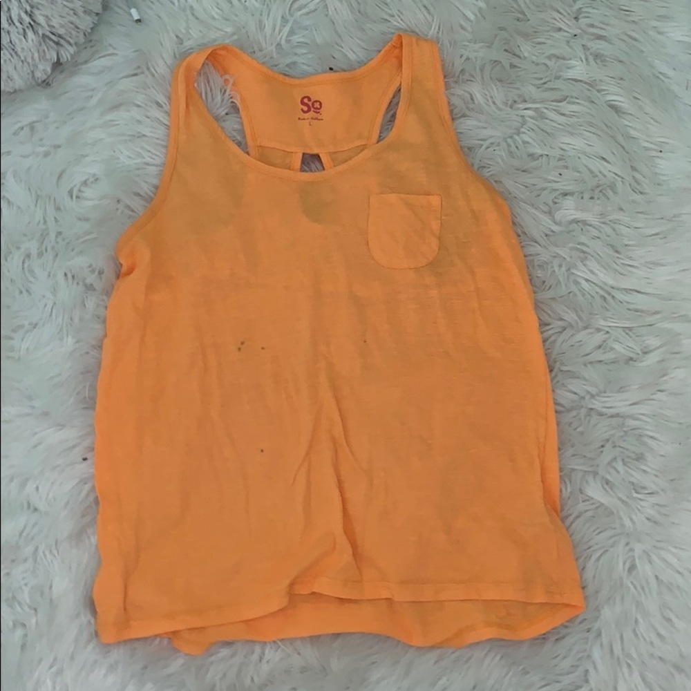 Orange Razor Back tank top